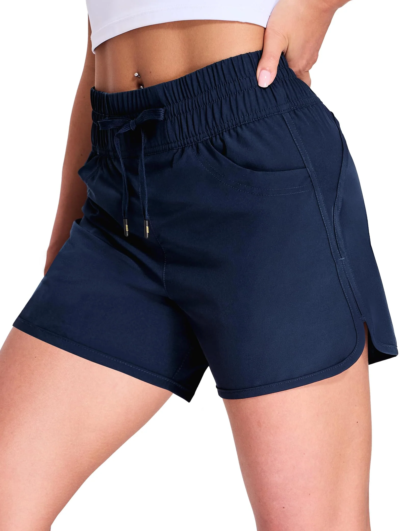 Women's PaceLite Split Shorts 4" - Image 10