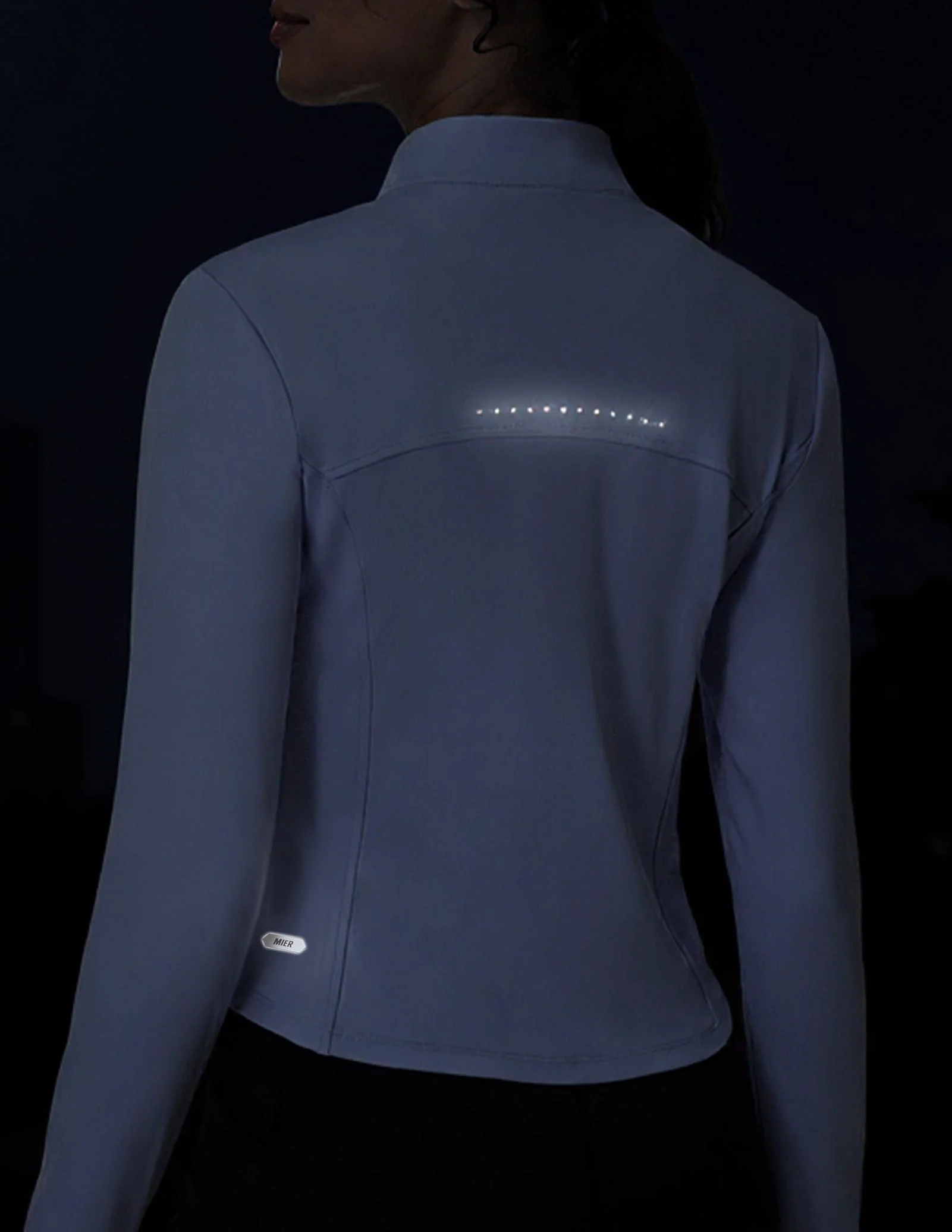 Women's Slim Fit Full Zip Workout Jacket with Zipper Pockets - Image 31